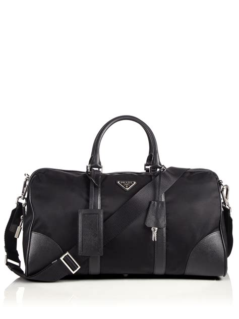 prada signature duffle bag.